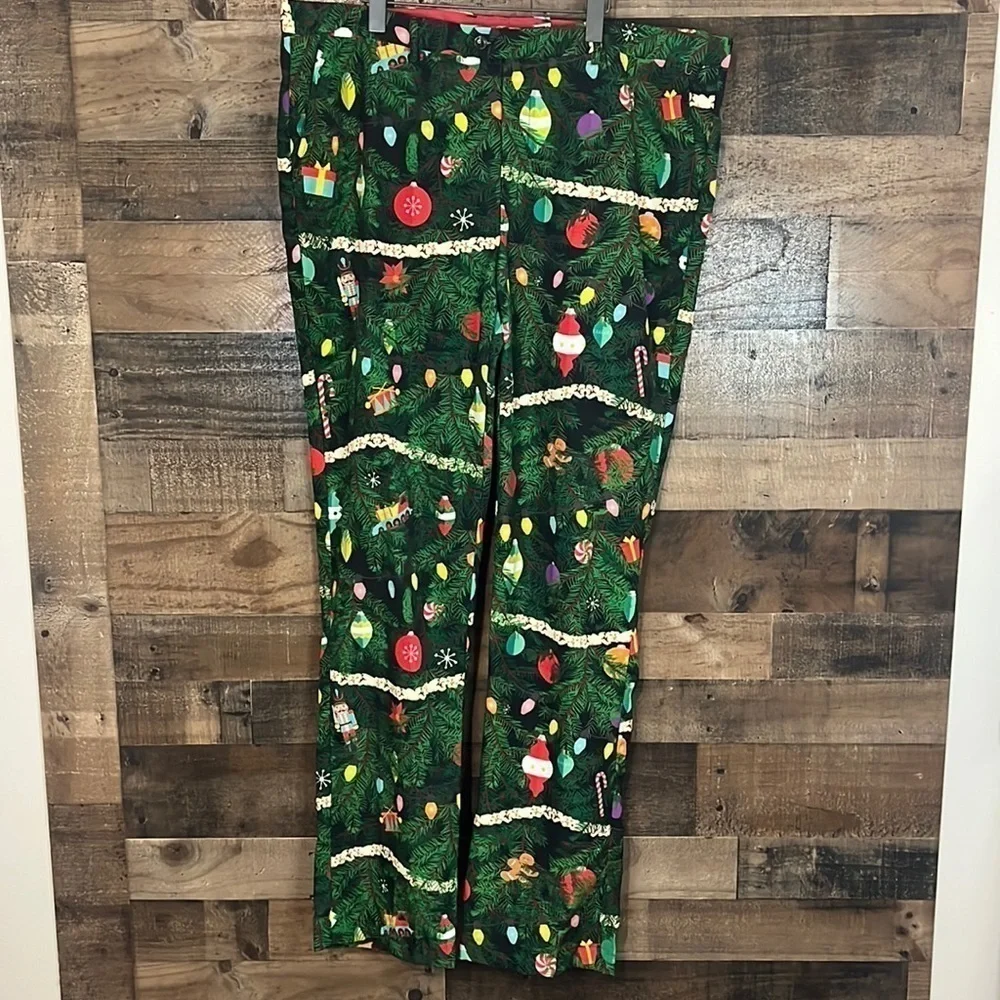Shinesty mens Christmas Tree Camo Dress Pants Size 42/36 - Picture 1 of 3